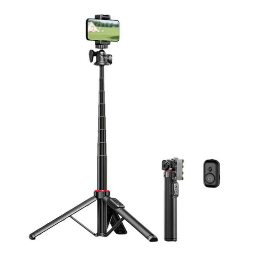 Trípode y palo selfie portátil C15 con control remoto para teléfono y cámara de acción. Especificaciones: adaptador de 1/4 d…