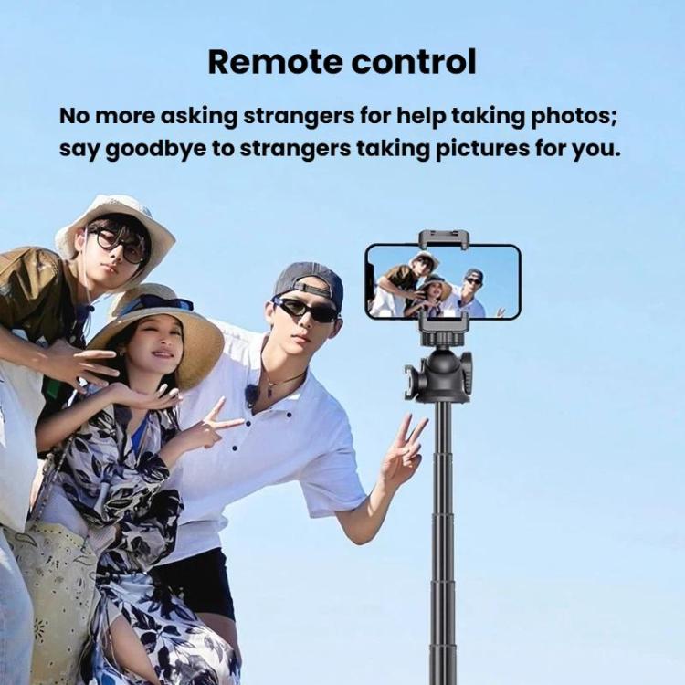 Trípode y palo selfie portátil C15 con control remoto para teléfono y cámara de acción. Especificaciones: adaptador de 1/4 d…