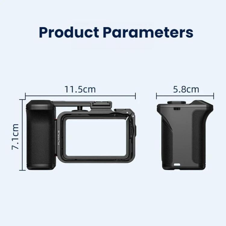 Jaula de liberación Flymile - rápida, marco protector, kit de asa para fotografía callejera para DJI Osmo Action 6 (negro) —…
