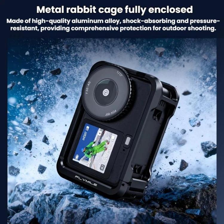 Base magnética de liberación rápida Flymile, accesorio para cámara deportiva de mano para DJI Osmo Action 6 (negro) — imagen…