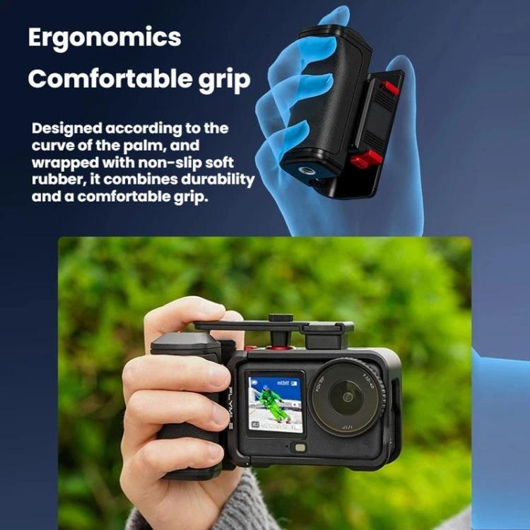 Base magnética de liberación rápida Flymile, accesorio para cámara deportiva de mano para DJI Osmo Action 6 (negro) — imagen…