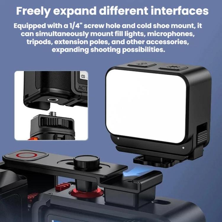 Base magnética de liberación rápida Flymile, accesorio para cámara deportiva de mano para DJI Osmo Action 6 (negro) — imagen…