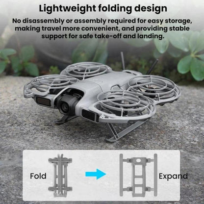 Tren de aterrizaje protector plegable con aumento de altura para dron 2 BRDRC para DJI Neo (gris) — imagen 3