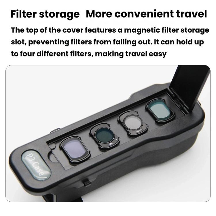 Funda magnética con tapa, protector de lente para DJI Osmo Pocket 3 (negro) — imagen 3