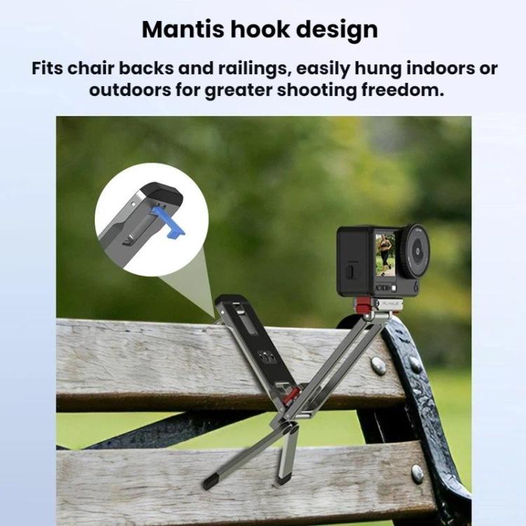 Soporte magnético de liberación rápida para trípode y mosquetón Flymile para DJI Osmo Action 6 (gris) — imagen 6