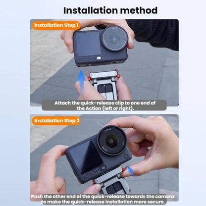 Soporte magnético de liberación rápida para trípode y mosquetón Flymile para DJI Osmo Action 6 (gris) — imagen 10