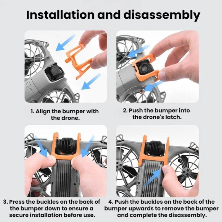 Lente Parachoques anticolisión para la del dron 2 BRDRC para DJI Neo (naranja) — imagen 8