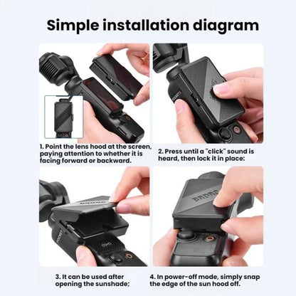 Parasol plegable BRDRC para DJI Osmo Pocket 3 (negro) — imagen 8