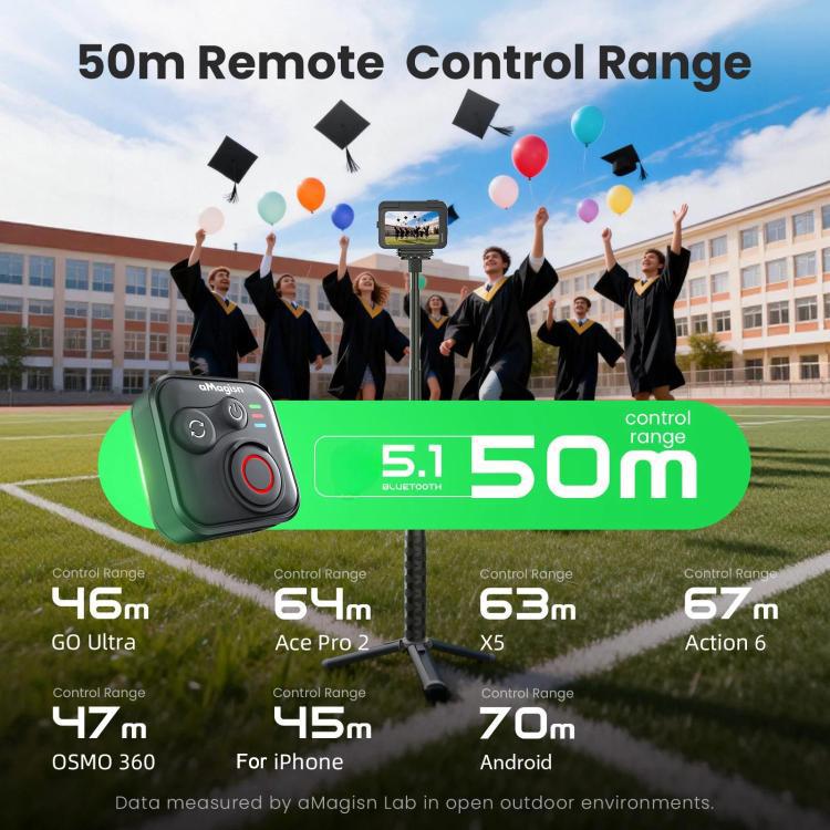 Control remoto Bluetooth 3.0 de aMagisn, versión Universal para Insta360, GoPro Hero, teléfonos inteligentes Android/iOS,, A…