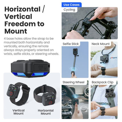 Control remoto Bluetooth 3.0 de aMagisn, versión Universal para Insta360, GoPro Hero, teléfonos inteligentes Android/iOS,, A…