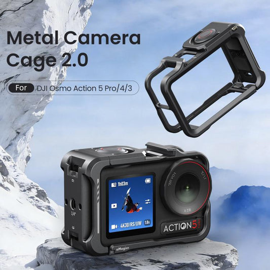 Jaula de metal aMagisn 2.0 para cámara Pro/4/3, marco protector de liberación rápida con tapa de silicona para lente para DJ…