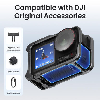 Jaula de metal aMagisn 2.0 para cámara Pro/4/3, marco protector de liberación rápida con tapa de silicona para lente para DJ…