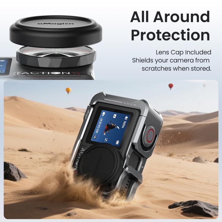 Jaula de metal aMagisn 2.0 para cámara Pro/4/3, marco protector de liberación rápida con tapa de silicona para lente para DJ…