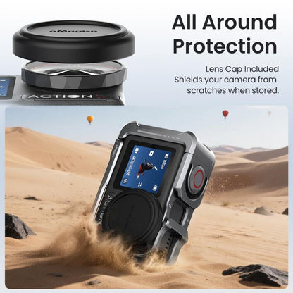 Jaula de metal aMagisn 2.0 para cámara Pro/4/3, marco protector de liberación rápida con tapa de silicona para lente para DJ…