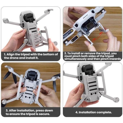 Tren de aterrizaje elevador BRDRC para DJI Mavic Mini / Mini 2 / Mini SE (gris) para DJI DJI Mavic Mini, DJI Mini 2, DJI Min…