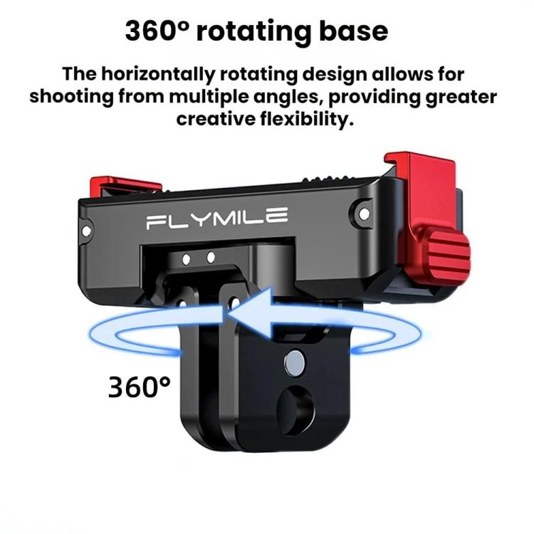 Base adaptadora magnética de liberación rápida Flymile (aleación de aluminio) para DJI Osmo 360 — imagen 4