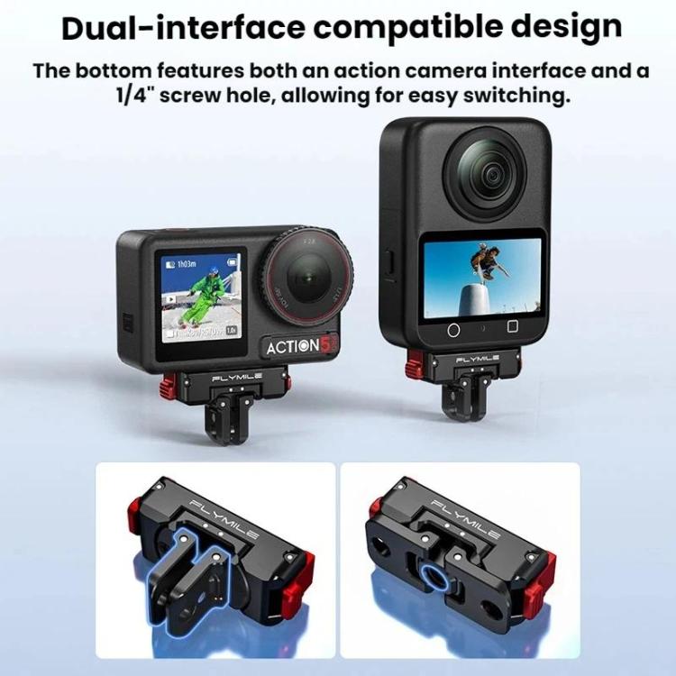 Base adaptadora magnética de liberación rápida Flymile (aleación de aluminio) para DJI Osmo 360 — imagen 8