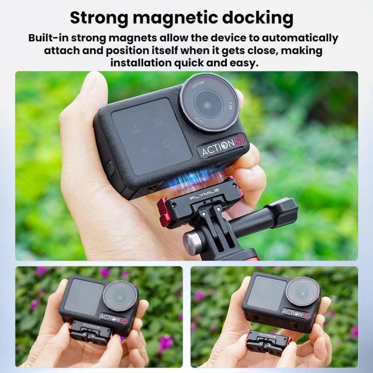 Base adaptadora magnética de liberación rápida Flymile (aleación de aluminio) para DJI Osmo 360 — imagen 9