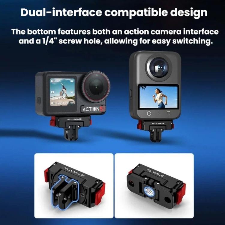 Base adaptadora magnética de liberación rápida Flymile (plástico) para DJI Osmo 360 — imagen 5