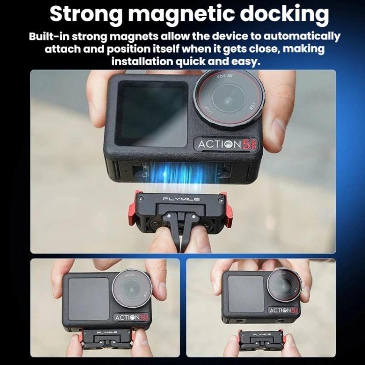 Base adaptadora magnética de liberación rápida Flymile (plástico) para DJI Osmo 360 — imagen 9
