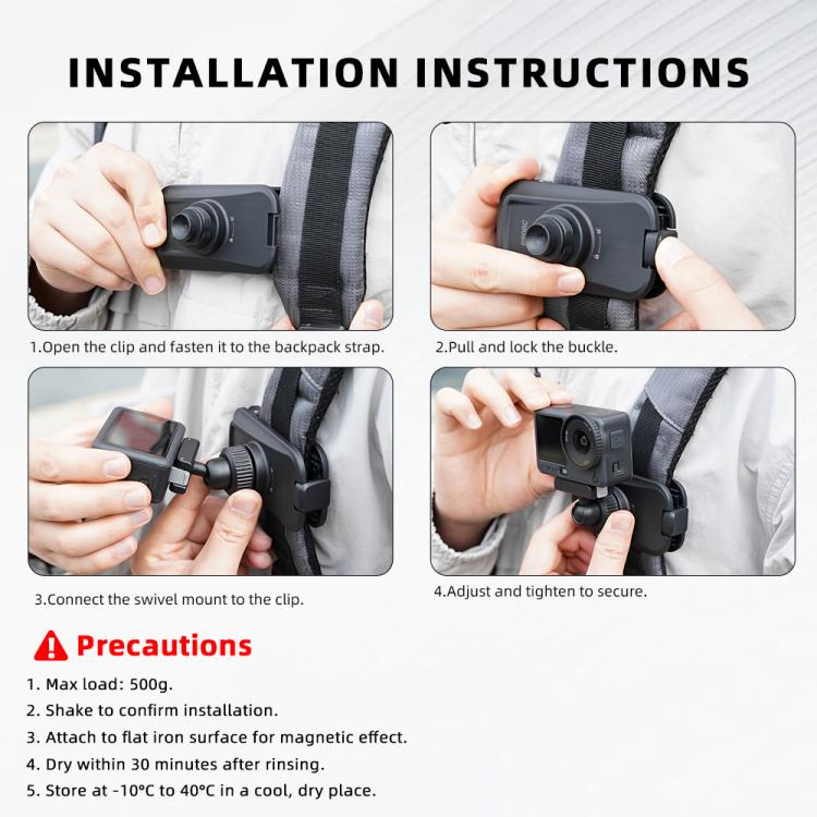 Correa de hombro magnética de liberación rápida para cámara de acción BRDRC para DJI Osmo 360 — imagen 11