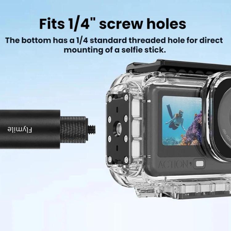 Estuche impermeable magnético de liberación rápida Flymile para DJI Osmo Action 6 (transparente) — imagen 3