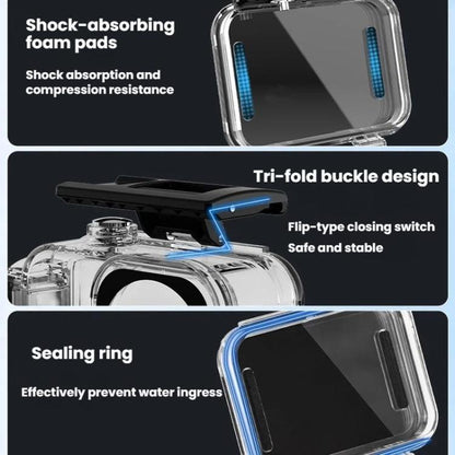 Estuche impermeable magnético de liberación rápida Flymile para DJI Osmo Action 6 (transparente) — imagen 7