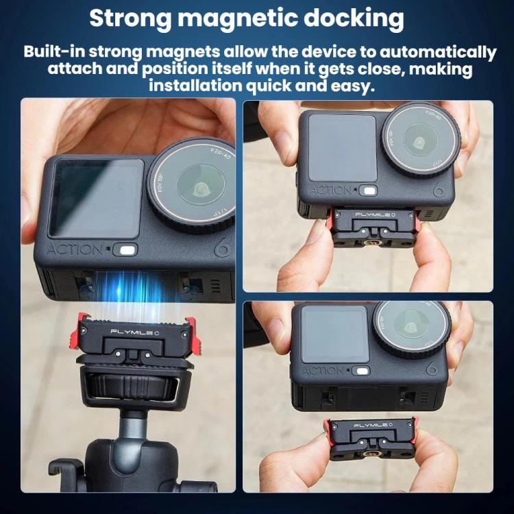 Base de expansión magnética giratoria de liberación rápida para DJI Osmo Action 6 (plástico) — imagen 8