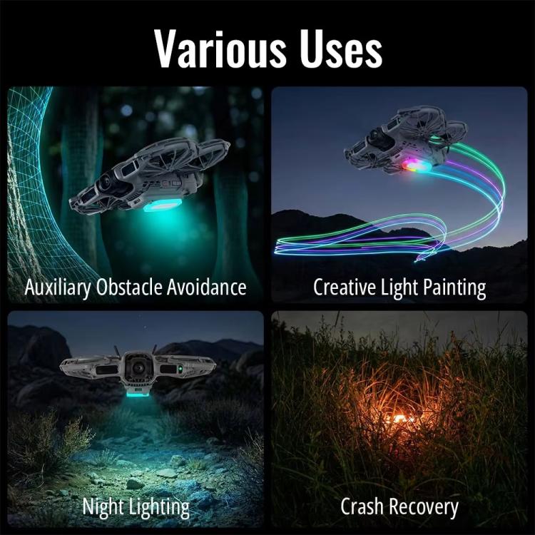 Para el dron 2 RCSTQ, se encuentra un foco de búsqueda recargable de colores con patín de aterrizaje elevado para DJI Neo —…
