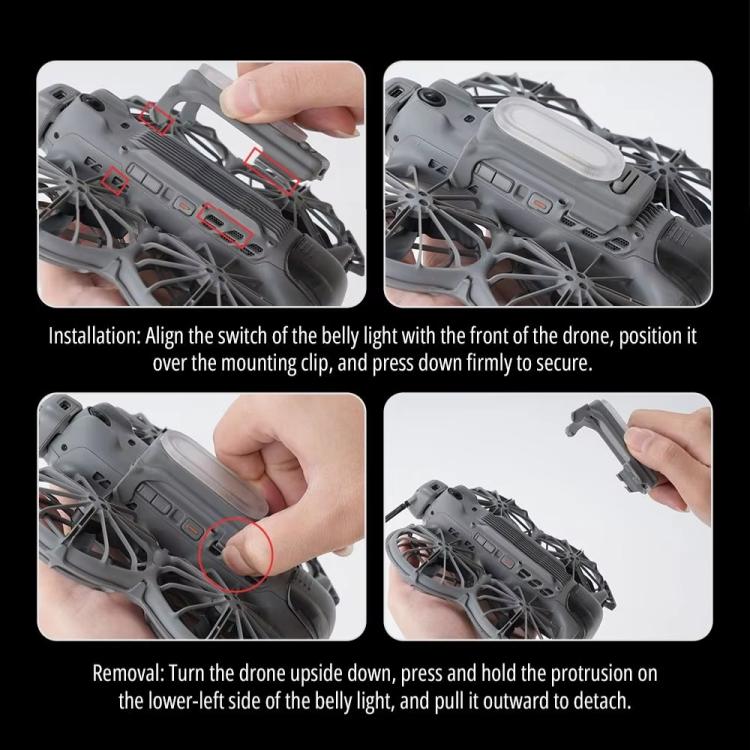 Para el dron 2 RCSTQ, se encuentra un foco de búsqueda recargable de colores con patín de aterrizaje elevado para DJI Neo —…