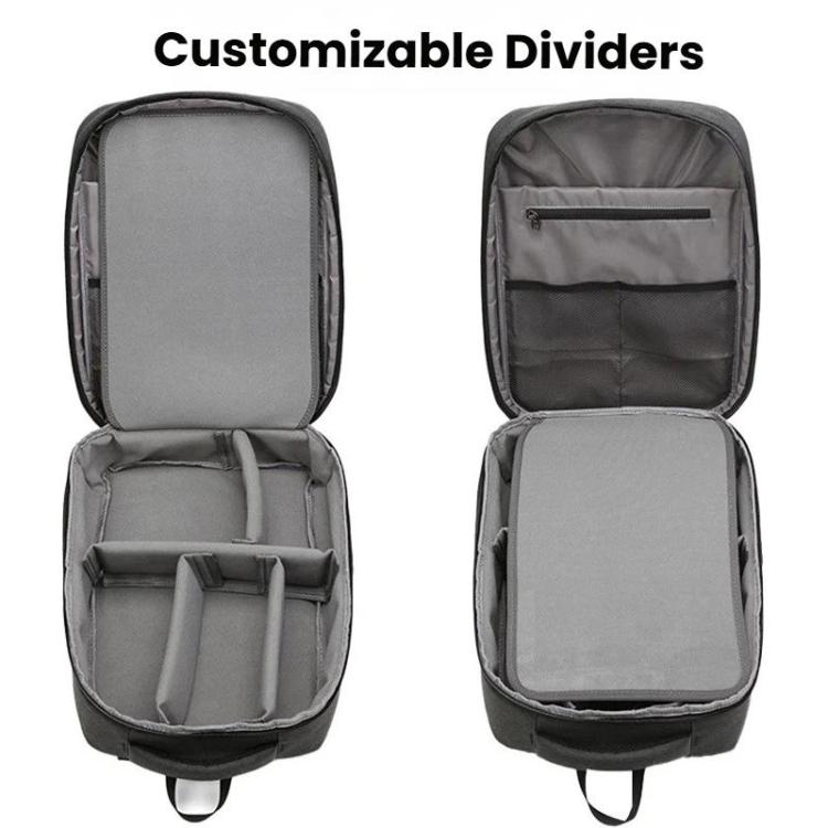 Mochila rígida personalizable con compartimentos grandes y funda para carrito para DJI Avata (negra) — imagen 3