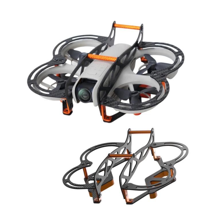 RCSTQ, protección anticolisión de fibra de carbono completa, parachoques protector para DJI Neo (naranja)