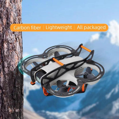 RCSTQ, protección anticolisión de fibra de carbono completa, parachoques protector para DJI Neo (naranja) — imagen 2