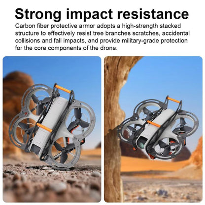 RCSTQ, protección anticolisión de fibra de carbono completa, parachoques protector para DJI Neo (naranja) — imagen 4