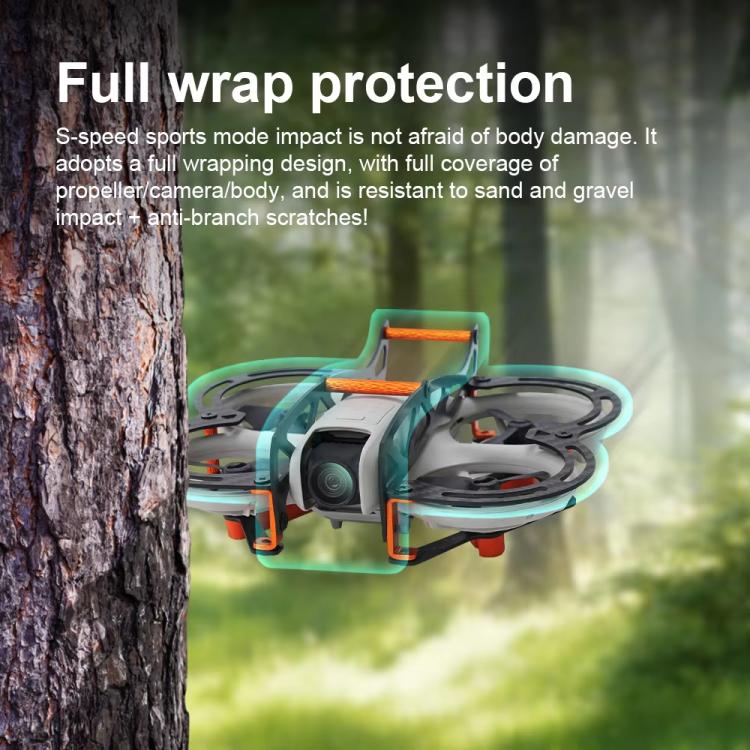 RCSTQ, protección anticolisión de fibra de carbono completa, parachoques protector para DJI Neo (naranja) — imagen 6