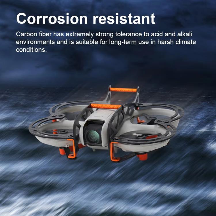 RCSTQ, protección anticolisión de fibra de carbono completa, parachoques protector para DJI Neo (naranja) — imagen 8