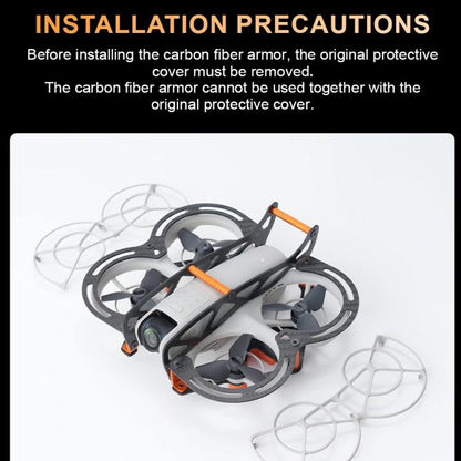 RCSTQ, protección anticolisión de fibra de carbono completa, parachoques protector para DJI Neo (naranja) — imagen 10