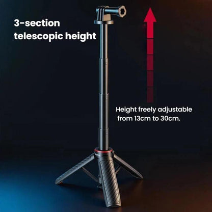 Trípode mini automático desplegable XILETU XS-22, palo selfie, monopié extensible ajustable de 13 a 30 cm para cámara de acc…