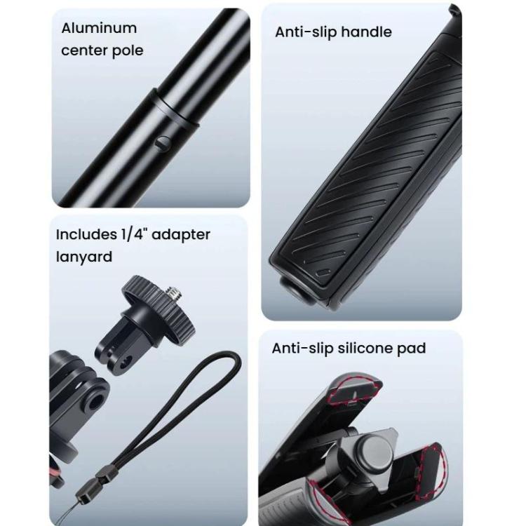 Trípode mini automático desplegable XILETU XS-22, palo selfie, monopié extensible ajustable de 13 a 30 cm para cámara de acc…