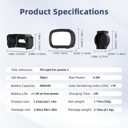 Luz de relleno magnética portátil Flymile (negra) — imagen 9
