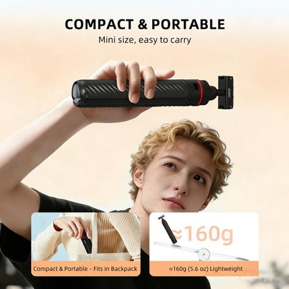 Trípode BRDRC con palo selfie extendido y sistema de liberación rápida para DJI Osmo 360 / Osmo Action 5 (negro) para DJI DJ…