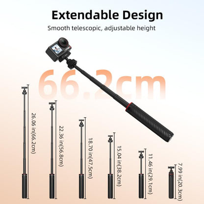 Trípode BRDRC con palo selfie extendido y sistema de liberación rápida para DJI Osmo 360 / Osmo Action 5 (negro) para DJI DJ…