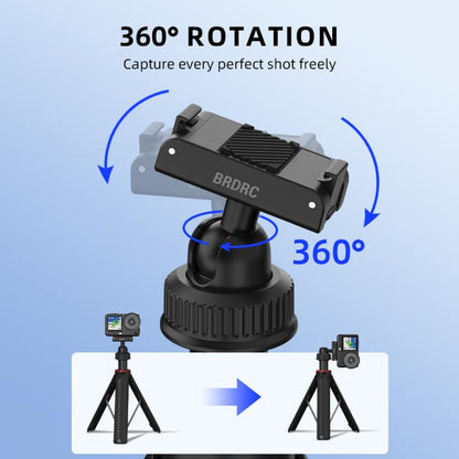 Trípode de liberación rápida BRDRC para palo selfie extendido / Nano para DJI Osmo Action 6 (Negro) — imagen 4