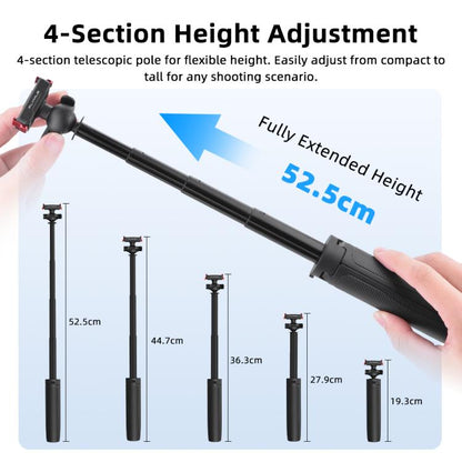 Trípode de liberación Extensión de rápida giratoria Flymile para palo selfie (para Action 6 / Nano) — imagen 5