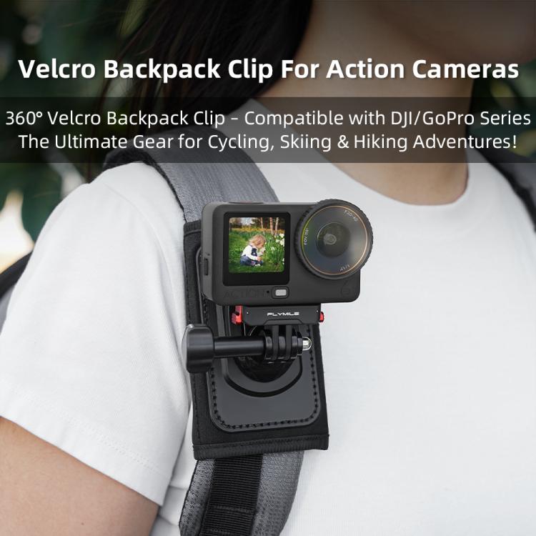 Mochila Action 6 / GoPro Soporte para Correa de Hombro Clip para DJI Osmo Pocket 3 (Negro) — imagen 8