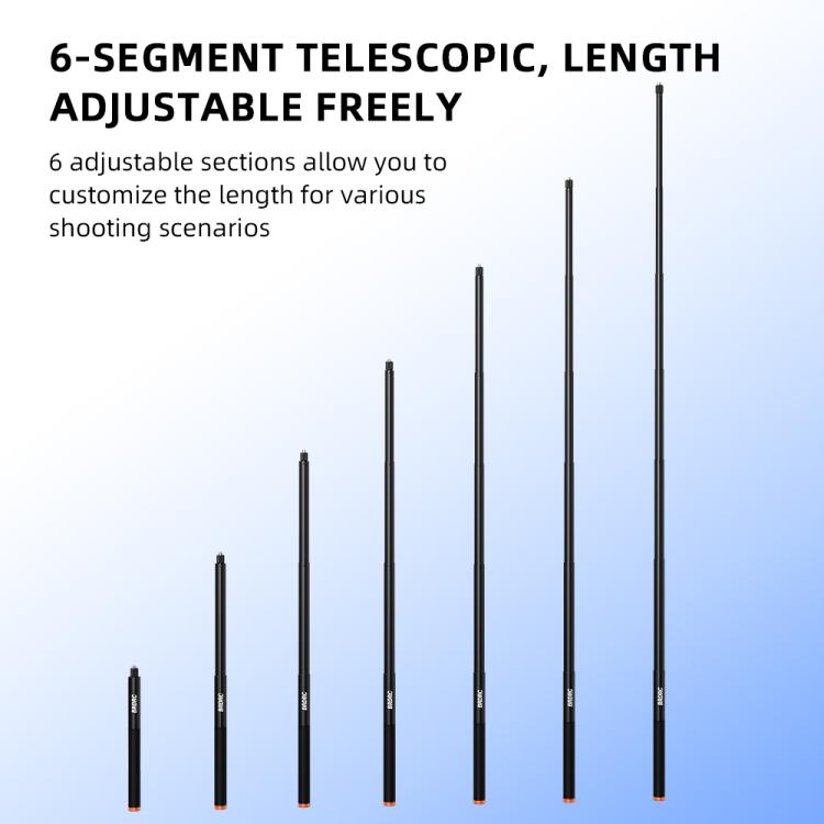 Palo telescópico BRDRC para selfies (1,6 m) para DJI Osmo Pocket 3 — imagen 5
