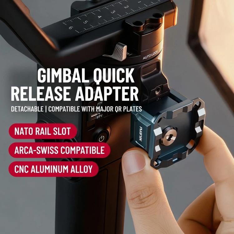 XILETU PC-38A Abrazadera de riel NATO para estabilizador RS Serie Adaptador de montaje QR compatible con Arca-Swiss para DJI…