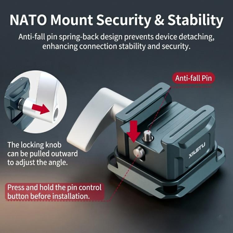 Abrazadera de riel NATO XILETU PC-38 para estabilizador RS Serie, adaptador de montaje QR compatible con Arca-Swiss para DJI…