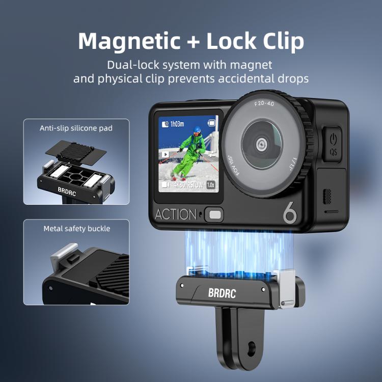 Soporte de dos BRDRC, accesorio de extensión de garras para DJI Osmo Action 6 (para Osmo Action 6 / Nano) — imagen 4
