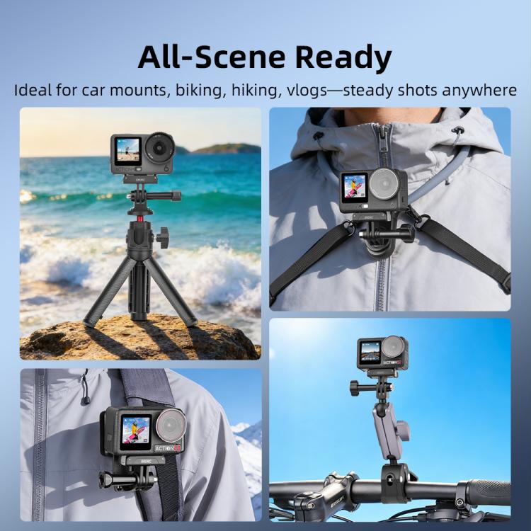 Soporte de dos BRDRC, accesorio de extensión de garras (para / 4 / 5 Pro /) para DJI Osmo 360 / Osmo Action 3 para DJI DJI O…